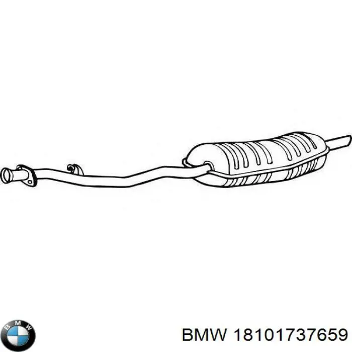 18101737659 BMW глушник, задня частина
