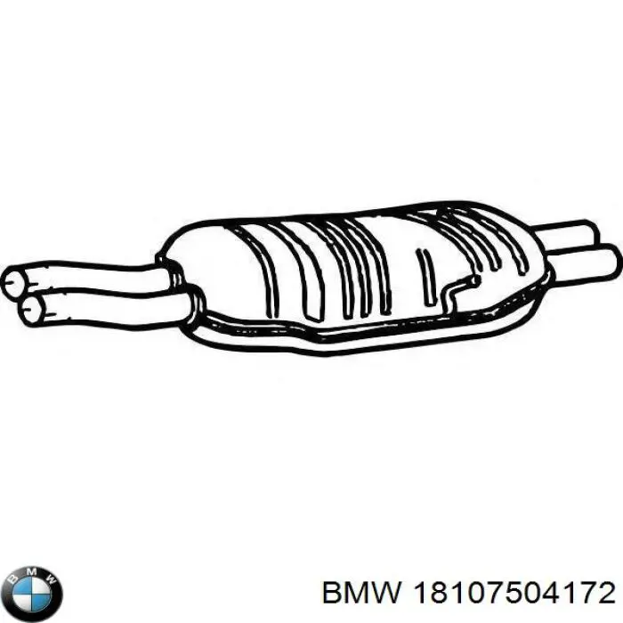 18107504172 BMW Глушник, задня частина