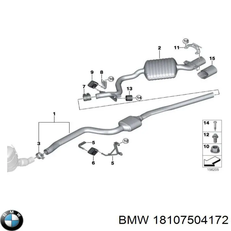 Вихлопна труба BMW 18107504172 ціна, від 1837.82 USD