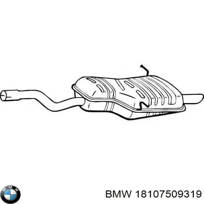 18107509319 BMW глушник, задня частина