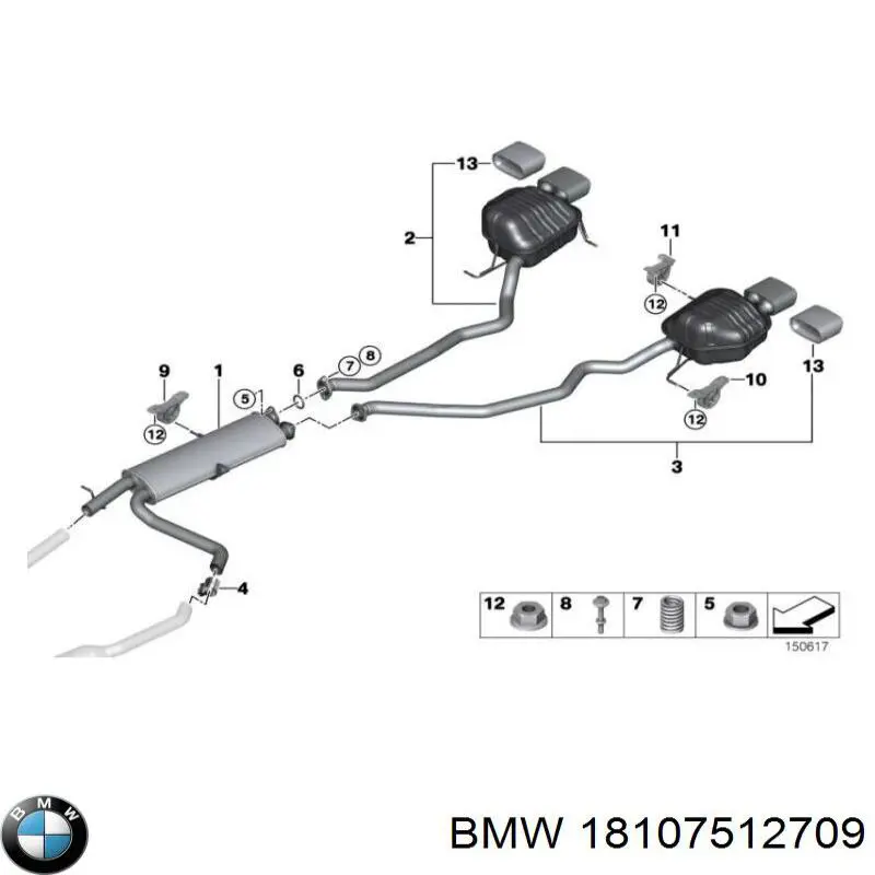  BMW 18107512709 ціна, від 116.75 USD