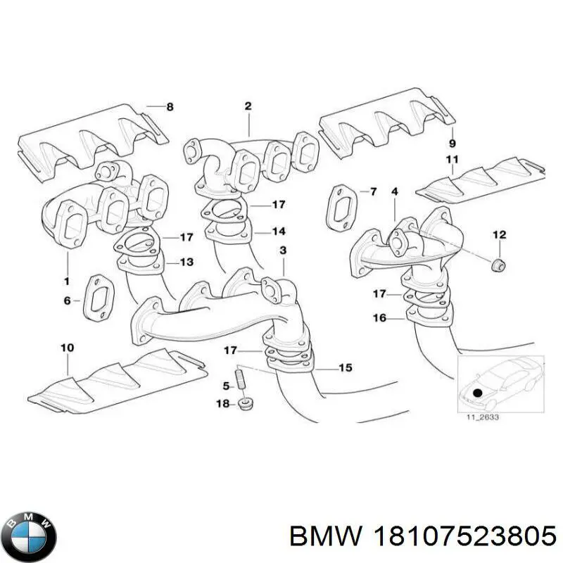 18107523805 BMW Гайка маточини задньої