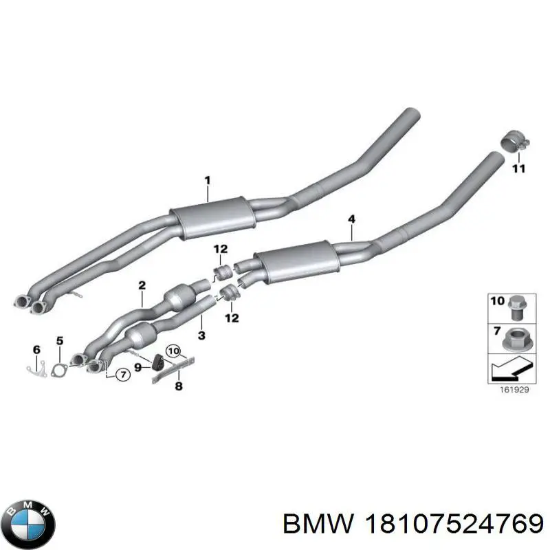 Глушник BMW 18107524769 ціна, від 910.79 USD