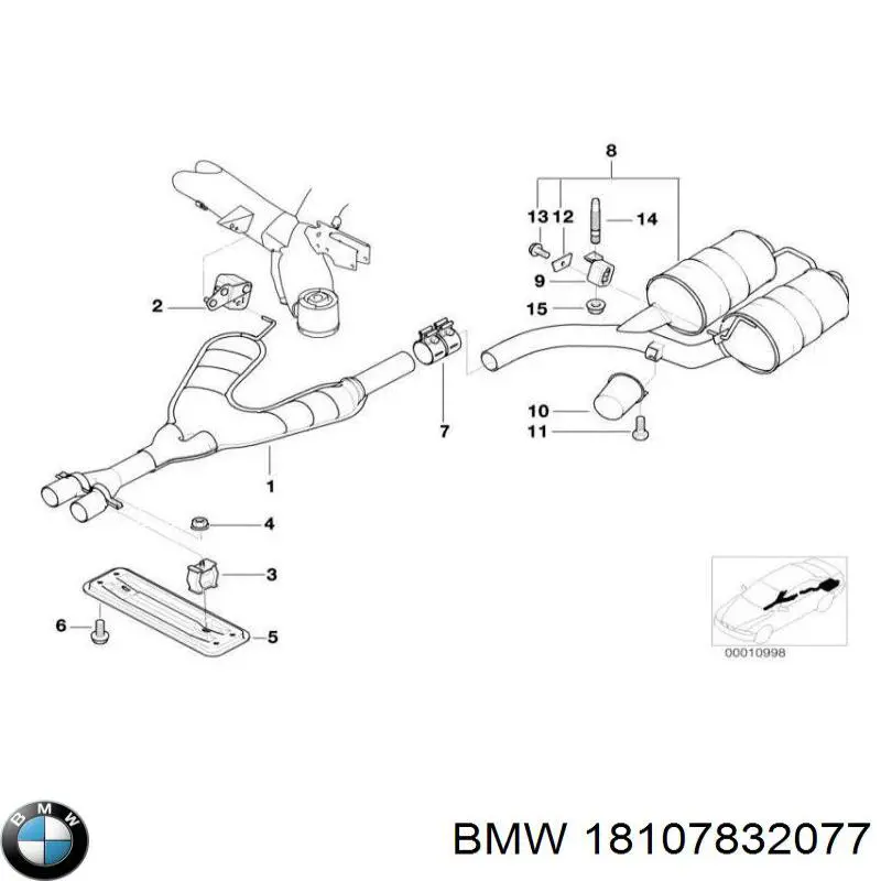 18107832077 BMW Глушник, задня частина