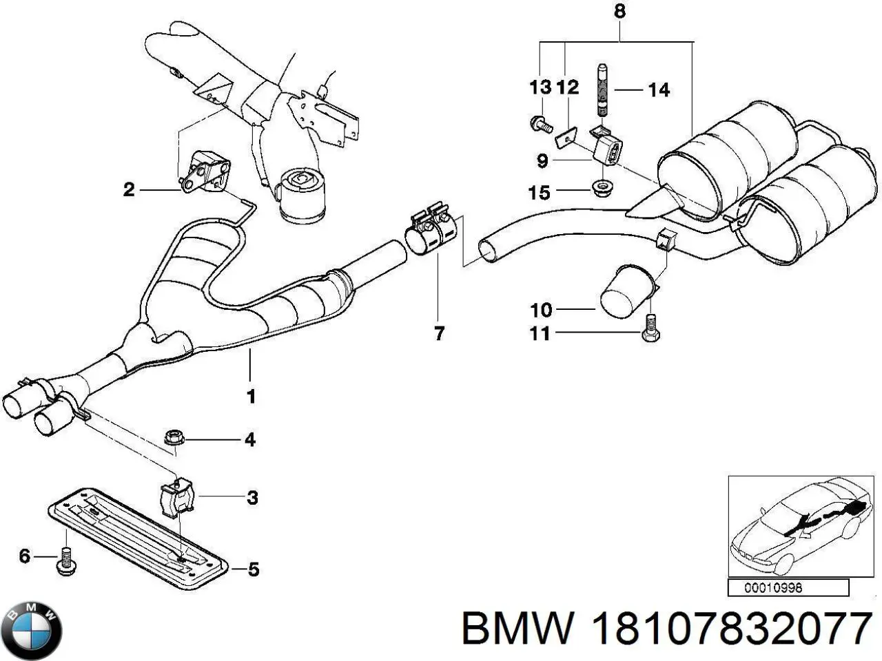 Купити 18107832077 BMW Вихлоп