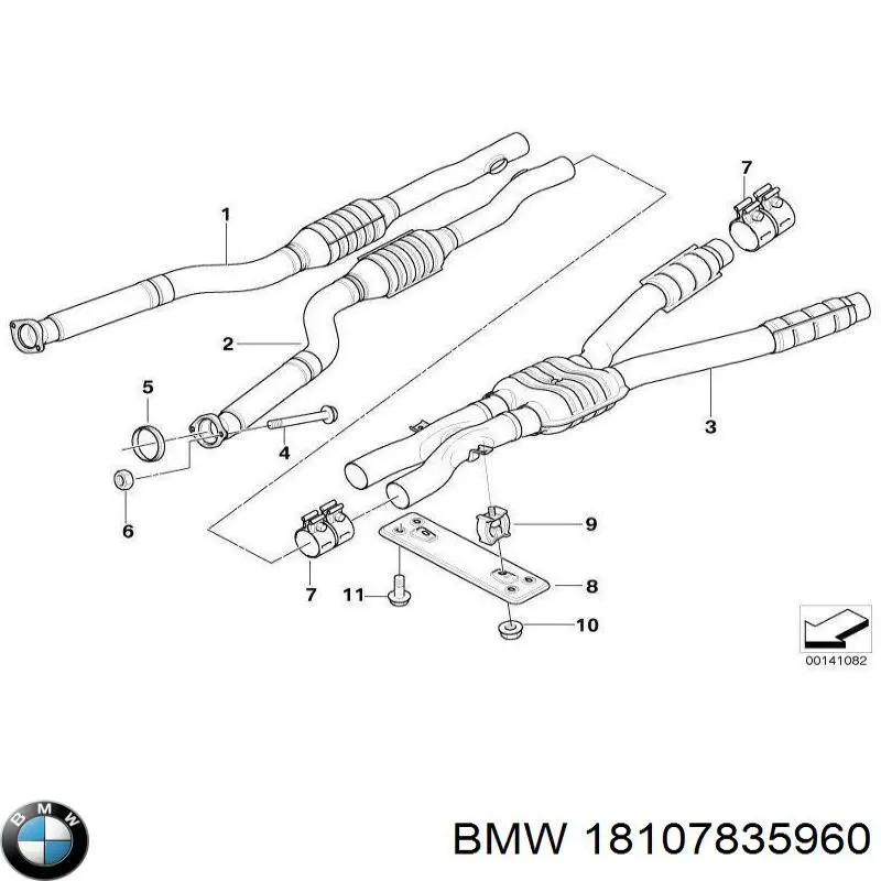 18107835960 BMW Середній глушник