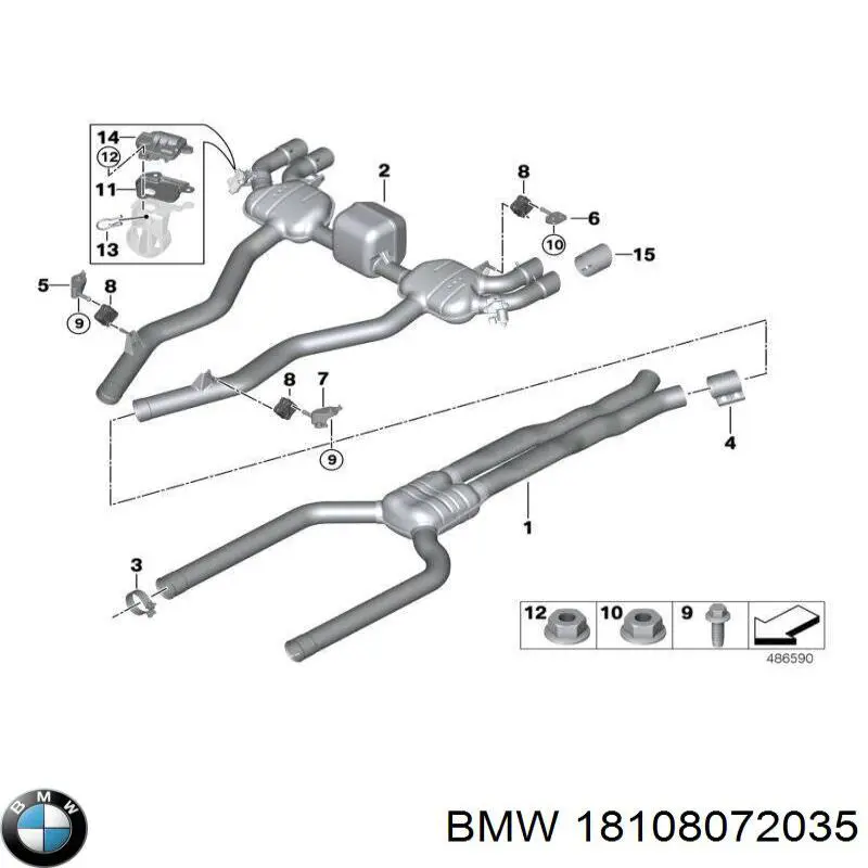 Насадка на глушник BMW 18108072035 ціна, від 159.86 USD