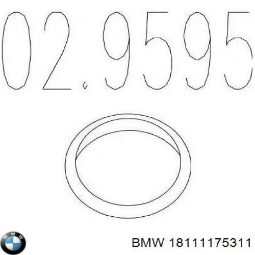 Прокладка приймальної труби BMW 18111175311