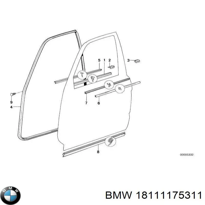 Прокладка прийомної труби глушника BMW 18111175311 ціна, від 1.61 USD