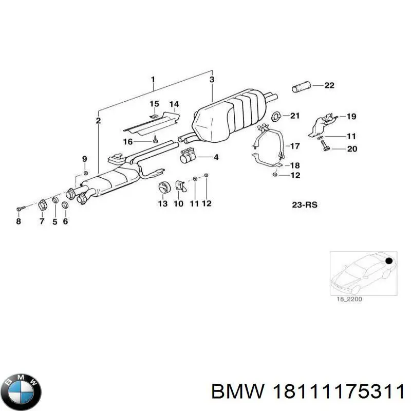 Прокладка прийомної труби глушника BMW 18111175311 ціна, від 1.61 USD