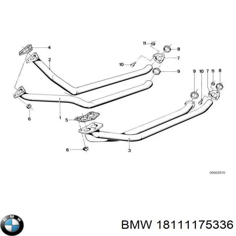 Глушник, передня частина BMW 18111175336 ціна, від 175.20 USD