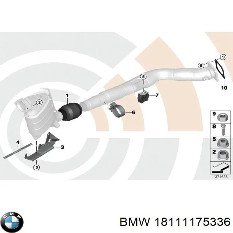 18111175336 BMW Глушник передній