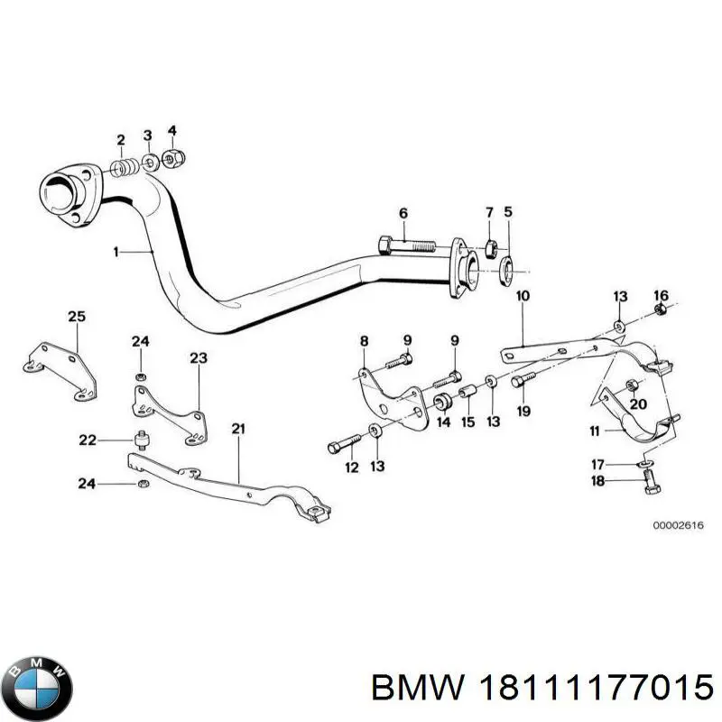 Штани глушника передні на BMW 5 (E28)