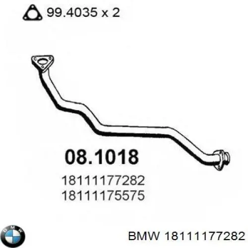 Глушник, передня частина BMW 18111177282 ціна, від 24.43 USD