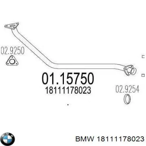Купити 18111178023 BMW Труба приймальна (штани) глушника, передня, ліва