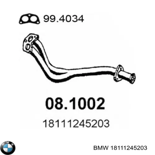 18111245203 BMW Штани глушника передні