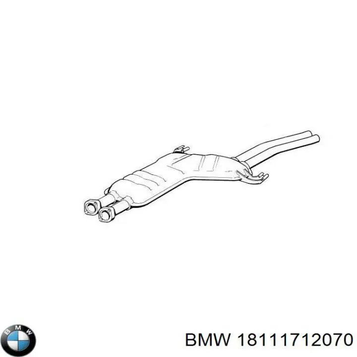Глушник, задня частина BMW 18111712070