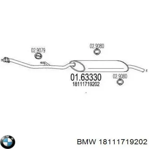 Вихлопна труба BMW 18111719202 ціна, від 17.02 USD