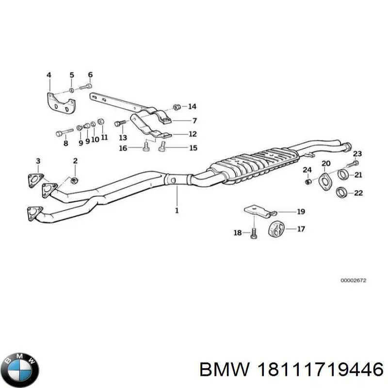 18111719446 BMW кільце приймальної труби глушника