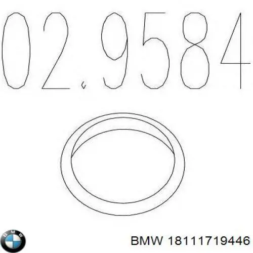 Кільце приймальні труби глушника ущільнювача BMW 18111719446 ціна, від 1.74 USD
