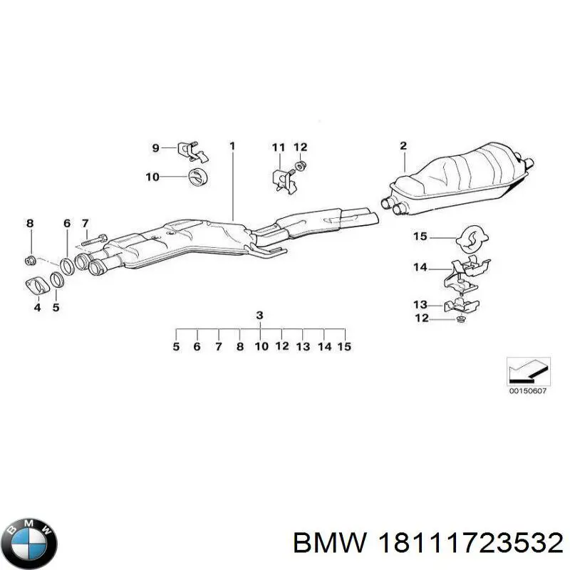 Купити 18111175310 BMW Прокладка до глушника