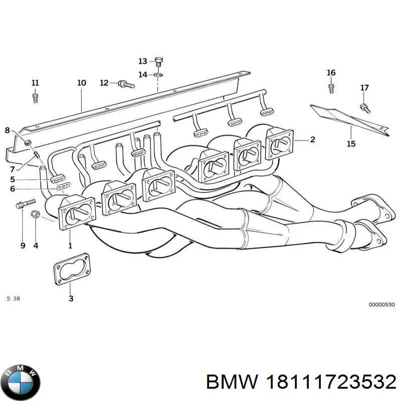 Прокладка глушника 18111175310 BMW