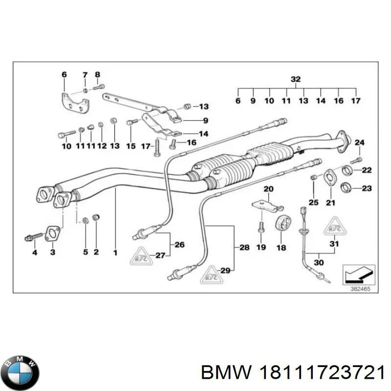 Купити 18111723721 BMW Прокладка до глушника