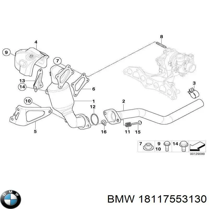 Купити 18117553130 BMW Прокладка до глушника