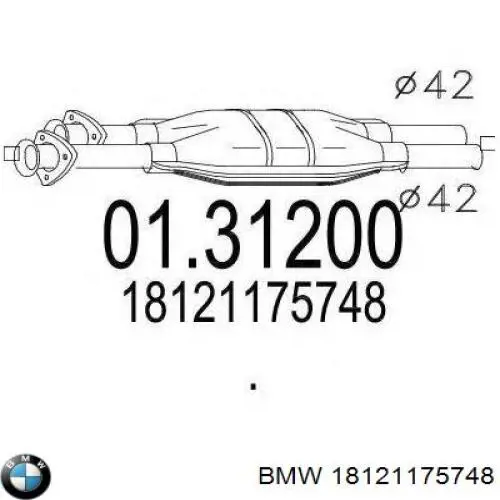 Глушник, передня частина на BMW 5 (E28)
