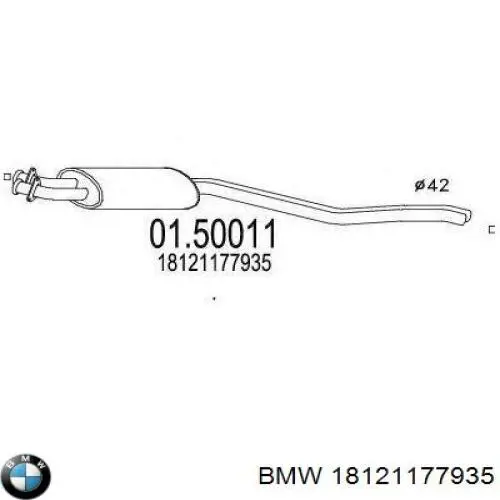 Глушник BMW 18121177935 ціна, від 48.25 USD
