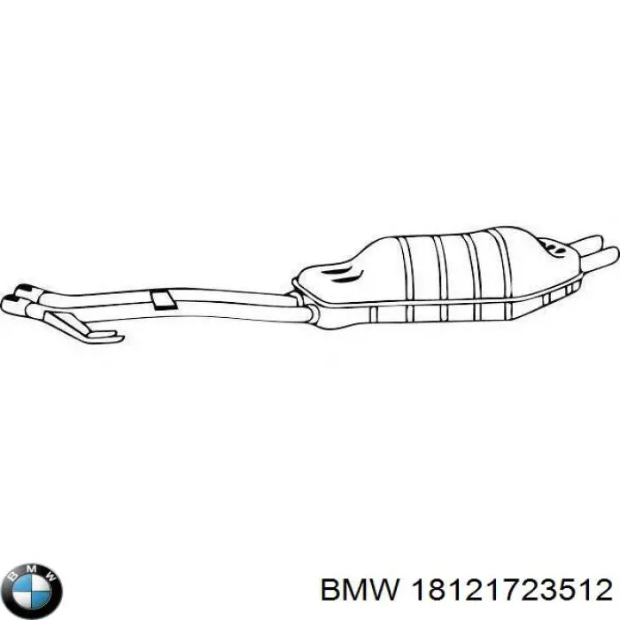 18121723512 BMW глушник, задня частина