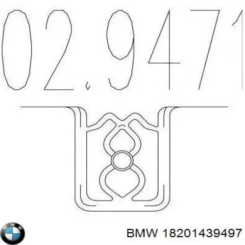 Кронштейн задньої подушки глушника 18211439497 BMW