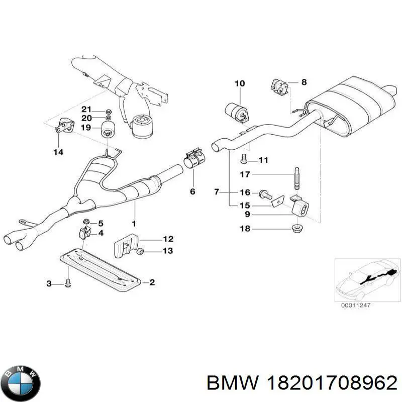 18201708962 BMW подушка кріплення глушника
