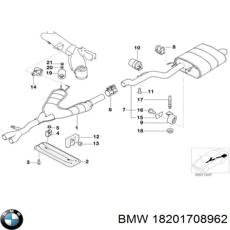 Подушка кріплення глушника 18201708962 BMW