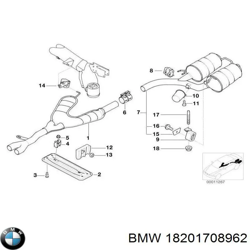Подушка кріплення глушника BMW 18201708962 ціна, від 6.17 USD