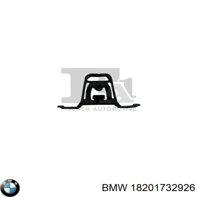 18201732926 BMW кронштейн/хомут глушника, задній