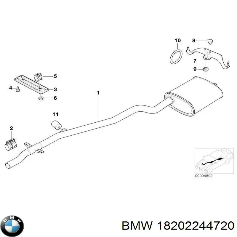 Подушка кріплення глушника BMW 2244720 ціна, від 0.98 USD