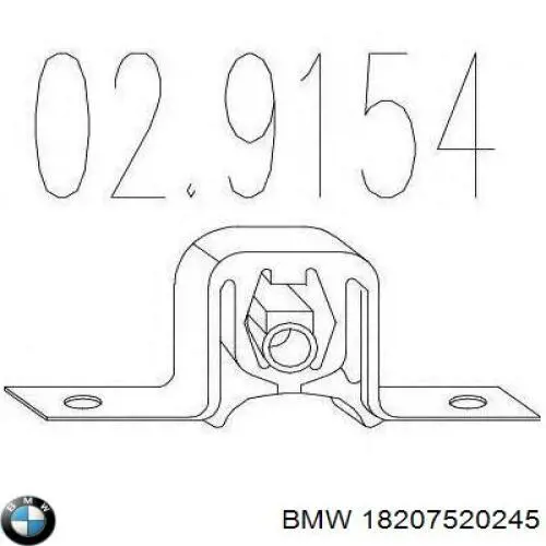 Купити 18207520245 BMW Тримач глушника задній
