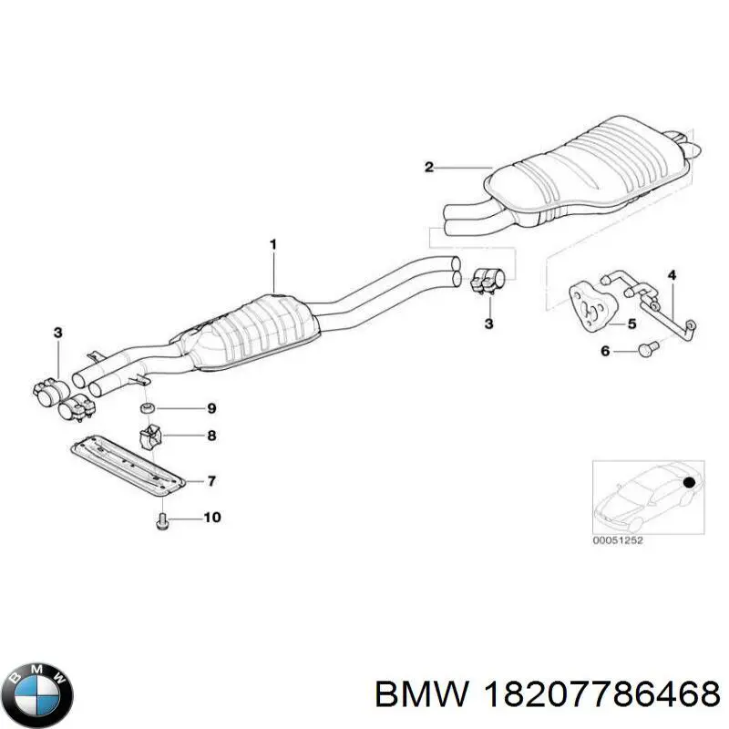 Подушка глушника 18207786468 BMW
