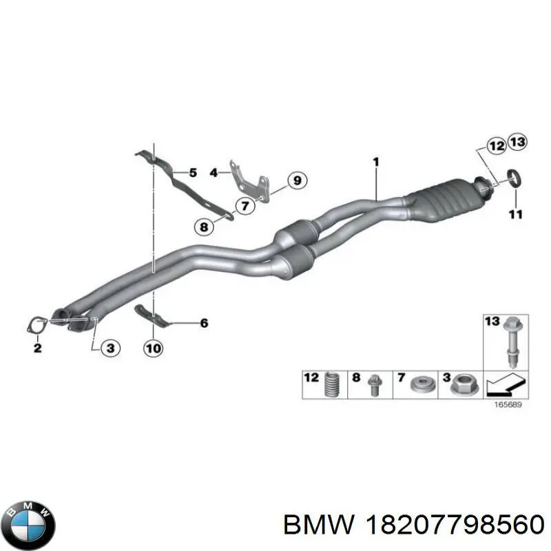 Купити 18207798560 BMW Тримач глушника задній