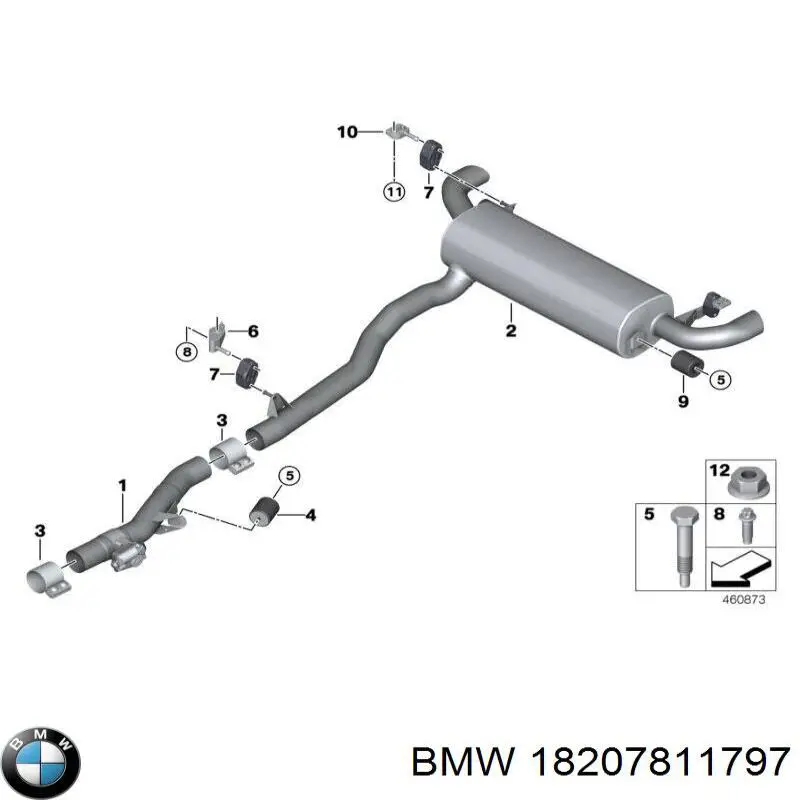 18207811797 BMW подушка кріплення глушника