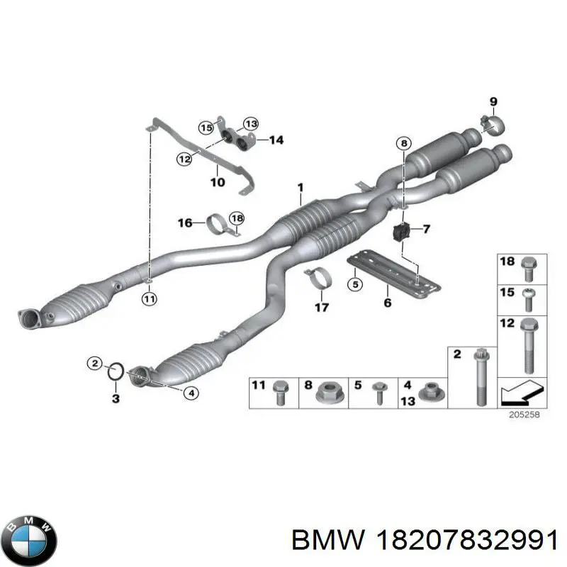 18207832991 BMW подушка кріплення глушника