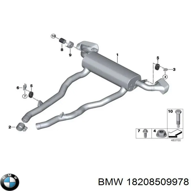 Подушка кріплення глушника 18208509978 BMW