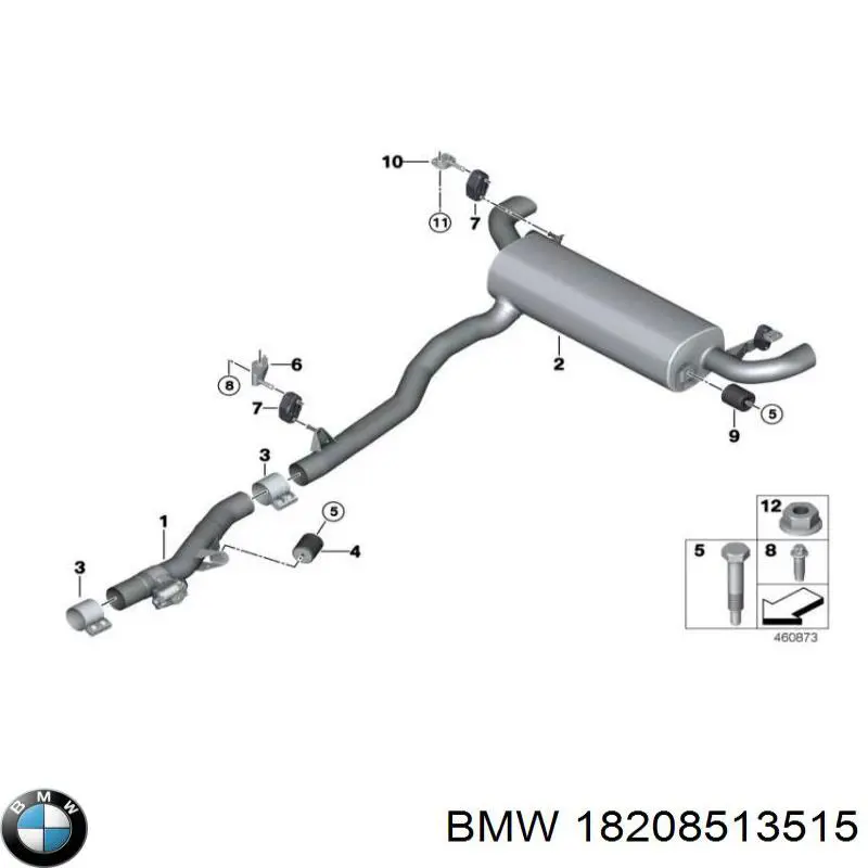 Купити 18208513515 BMW Подушка глушника