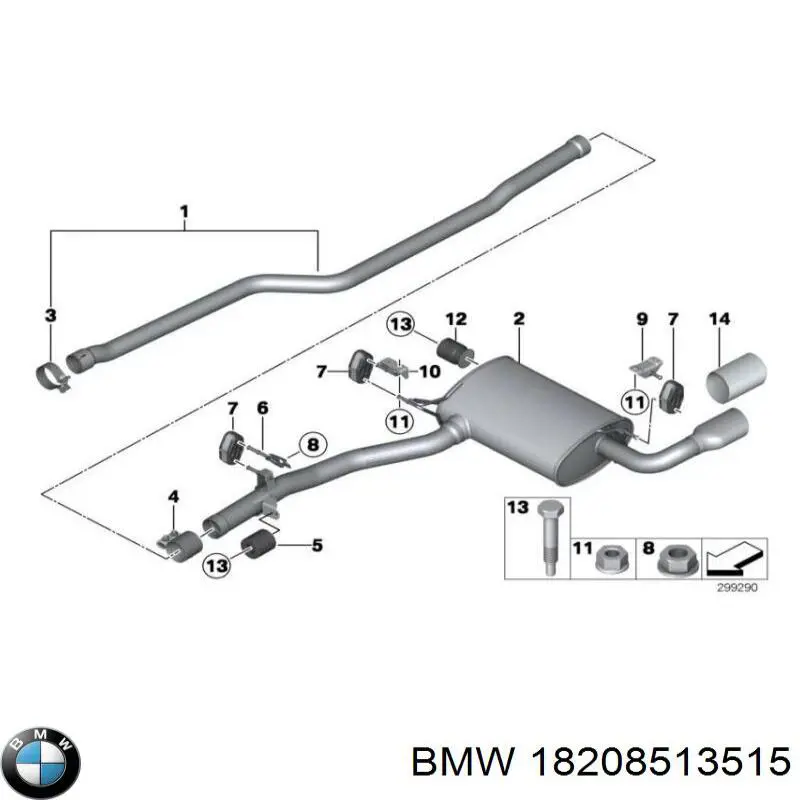 18208513515 BMW подушка кріплення глушника