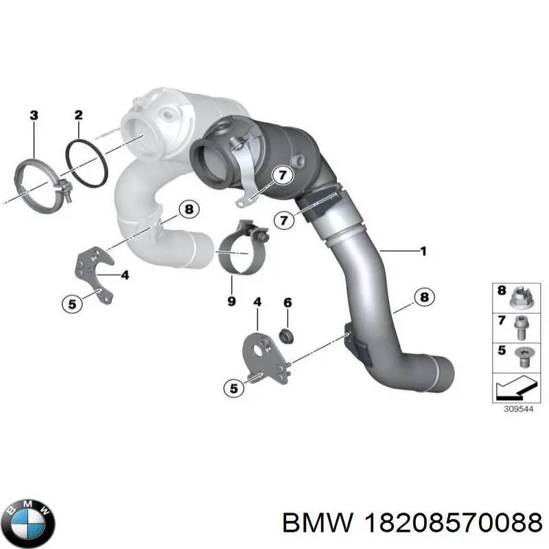 Тримач глушника задній BMW 18208570088 ціна, від 30.13 USD