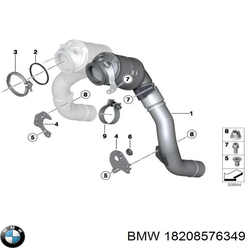 Купити Подушка глушника BMW 5  F10