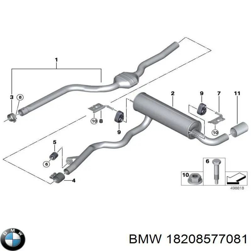 18208577081 BMW З'єднувальні елементи, система випуску