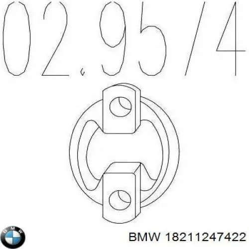 Купити 18211247422 BMW Подушка глушника