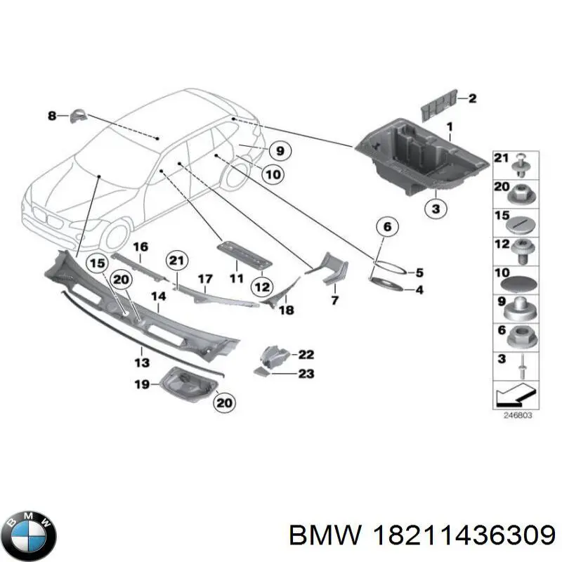  BMW 18211436309 ціна, від 19.19 USD
